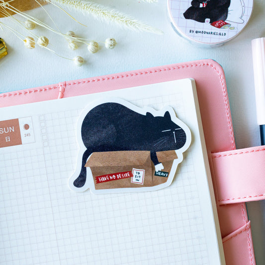 Black Cat Vinyl Sticker, Funny Waterproof Laptop Sticker