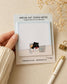 Cat Square Sticky Notes, Coworker Cat Gift, Office Stationery