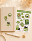 Matcha Cat Sticker Sheet, A6, I Love Meowcha, Matcha Lover Stickers, Journal