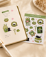 Matcha Cat Sticker Sheet, A6, I Love Meowcha, Matcha Lover Stickers, Journal