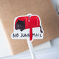 Mocha Cat No Junk Mail Sticker For Mail Box