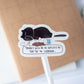 Lazy Mocha Cat Sticker, Funny Relatable Planner Sticker