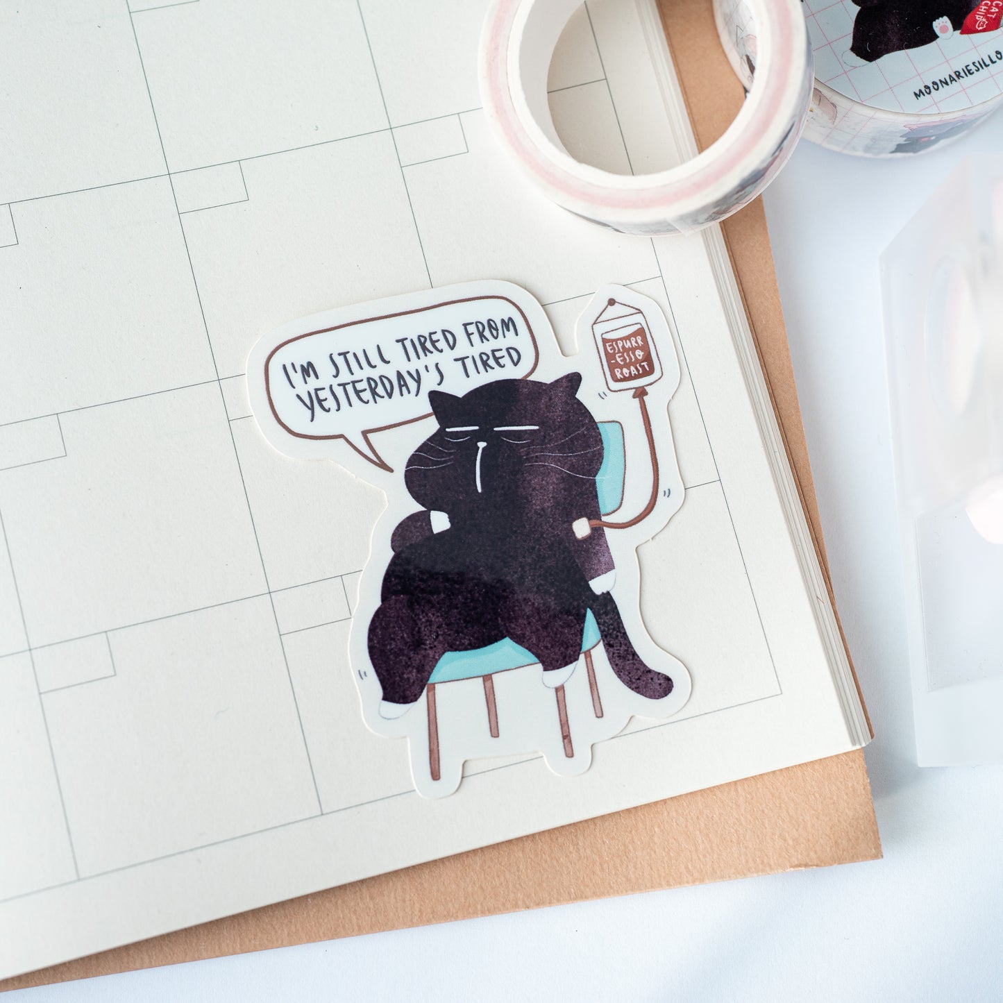 Funny Black Cat Stickers Pack | Coffee Lover Pack, Journaling