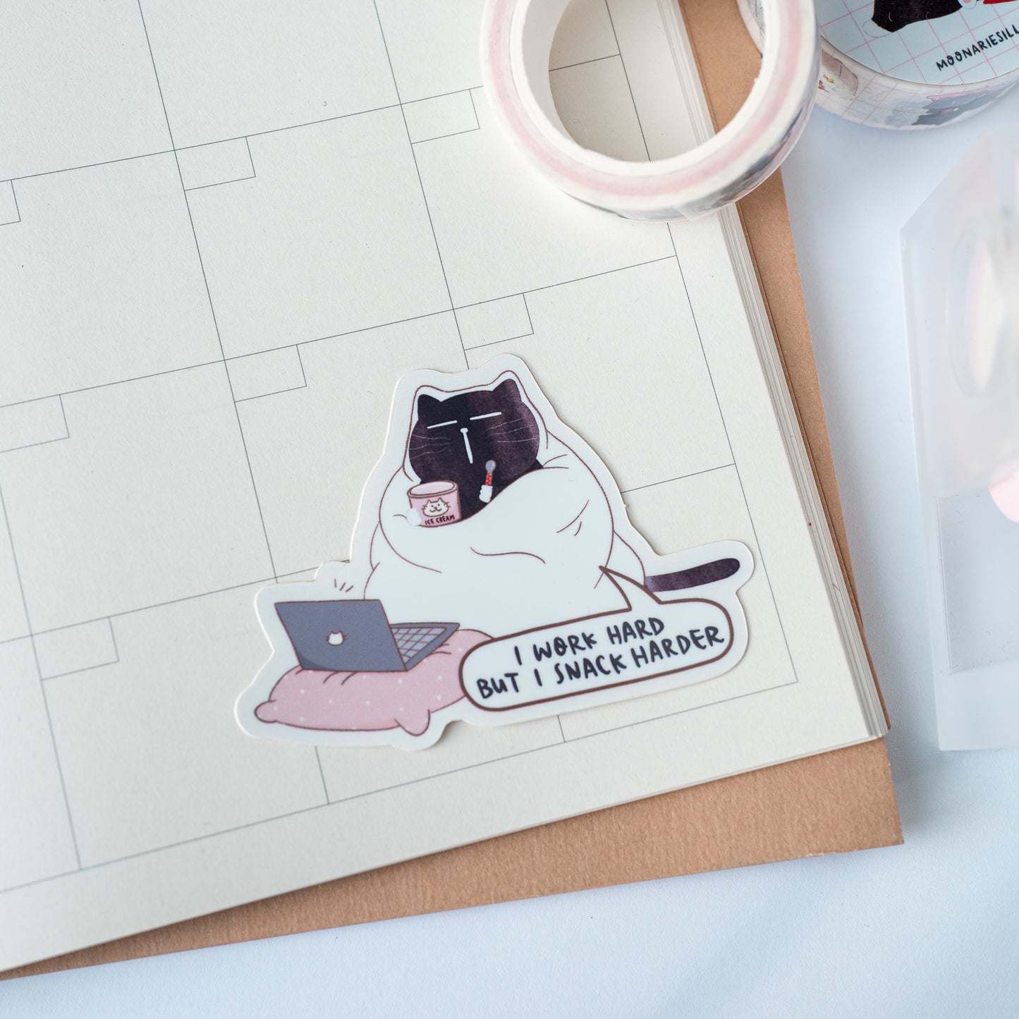 Funny Black Cat Stickers Pack | Coffee Lover Pack, Journaling
