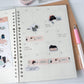 I'm a social vegan, I avoid meet... Mocha Cat Sticker Sheet for journals, notebooks
