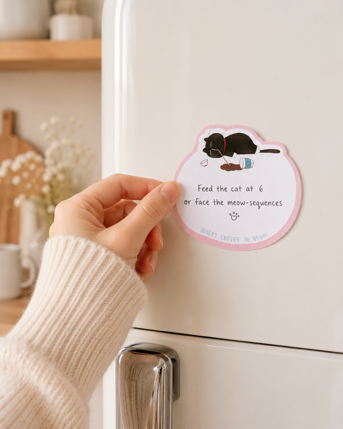 Cat Die-Cut Shaped Sticky Notes, Cat Memo Pad, Office Stationary, Journaling