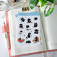 Daily Meowments Mocha Cat Sticker Sheet | Funny Stationery, Planner Stickers