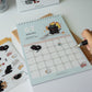 Paws and Recharge | Cozy Mocha Cat Planner Stickers
