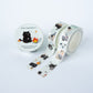 Daily Meowments Cat Washi Tape, 15mm x 10m, Kawaii Black Cat