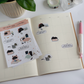 I'm a social vegan, I avoid meet... Mocha Cat Sticker Sheet for journals, notebooks