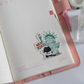 Mocha Cat New York Travel Sticker – Waterproof Vinyl Planner Sticker