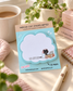 Mocha Cat funny die cut sticky note, 35 pages
