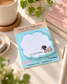 Mocha Cat funny die cut sticky note, 35 pages
