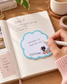 Mocha Cat funny die cut sticky note, 35 pages